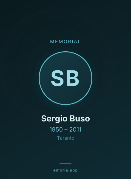 Memorial portrait of Sergio Buso