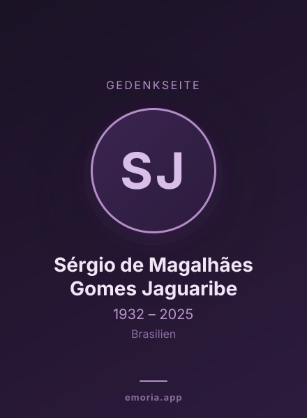 Gedenkportrait von Sérgio de Magalhães Gomes Jaguaribe