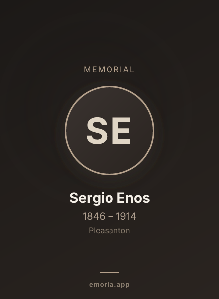 Memorial portrait of Sergio Enos