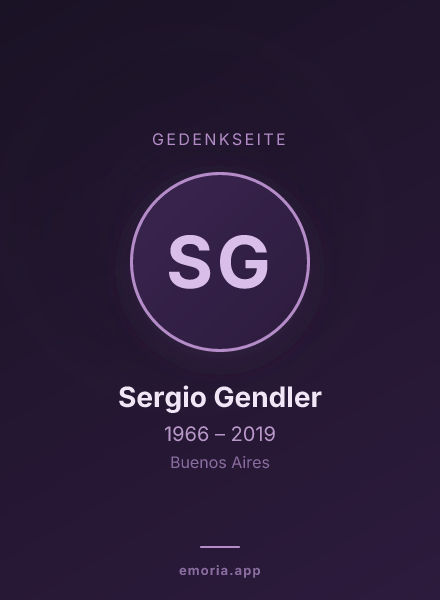 Gedenkportrait von Sergio Gendler