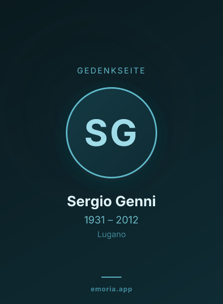 Gedenkportrait von Sergio Genni