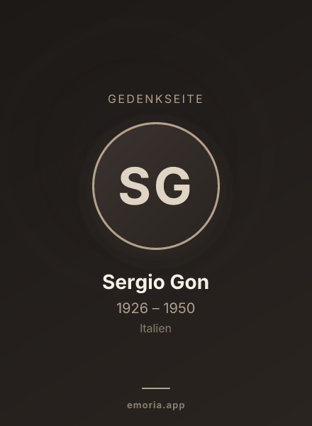Gedenkportrait von Sergio Gon