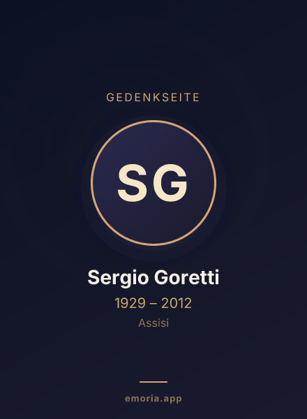 Gedenkportrait von Sergio Goretti