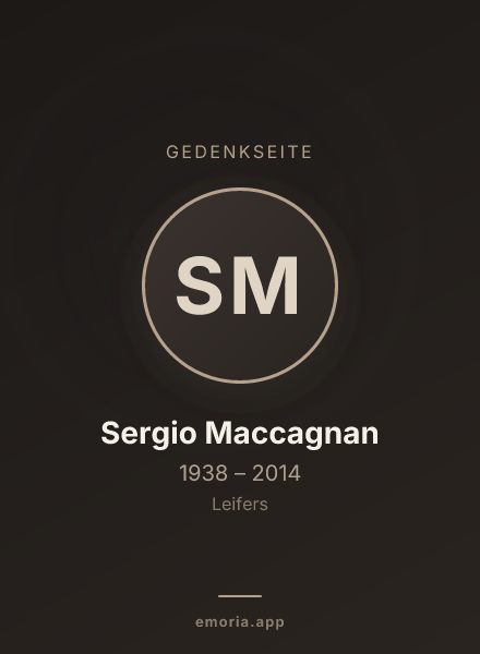 Gedenkportrait von Sergio Maccagnan