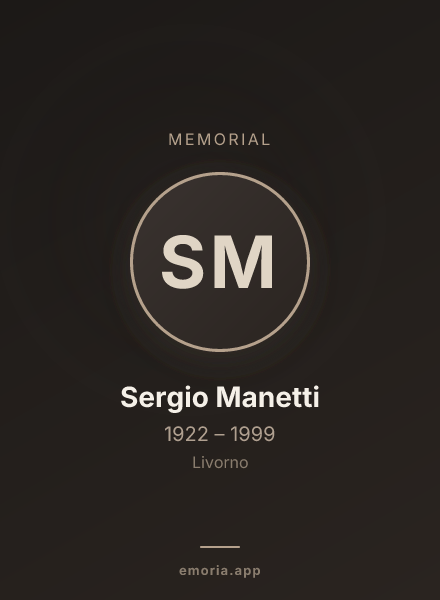Memorial portrait of Sergio Manetti