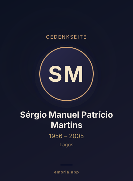 Gedenkportrait von Sérgio Manuel Patrício Martins