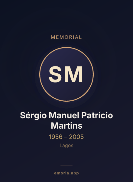 Memorial portrait of Sérgio Manuel Patrício Martins