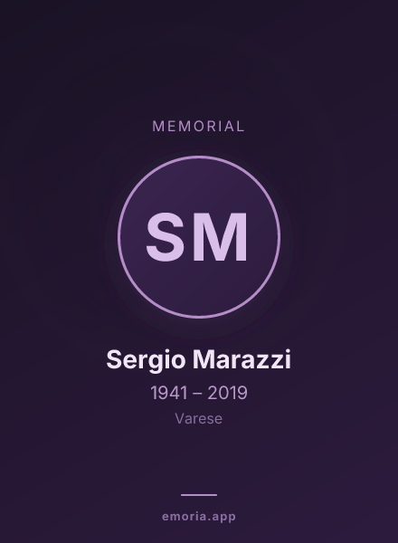Memorial portrait of Sergio Marazzi