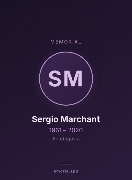 Memorial portrait of Sergio Marchant