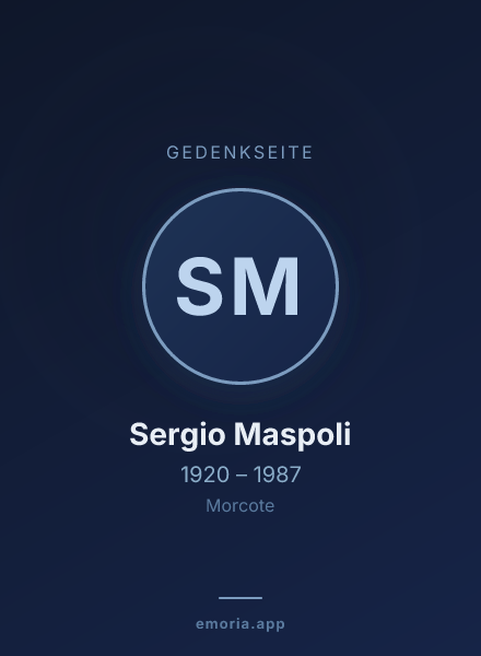 Gedenkportrait von Sergio Maspoli