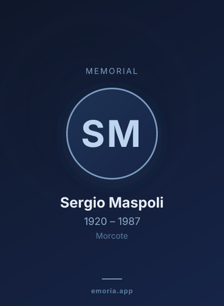 Memorial portrait of Sergio Maspoli