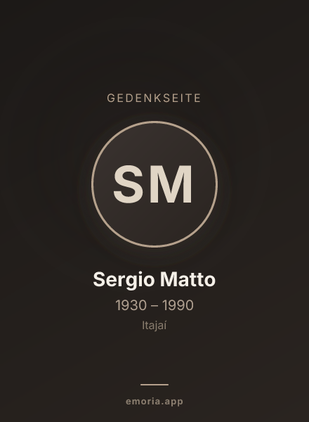 Gedenkportrait von Sergio Matto