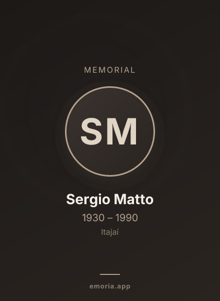 Memorial portrait of Sergio Matto