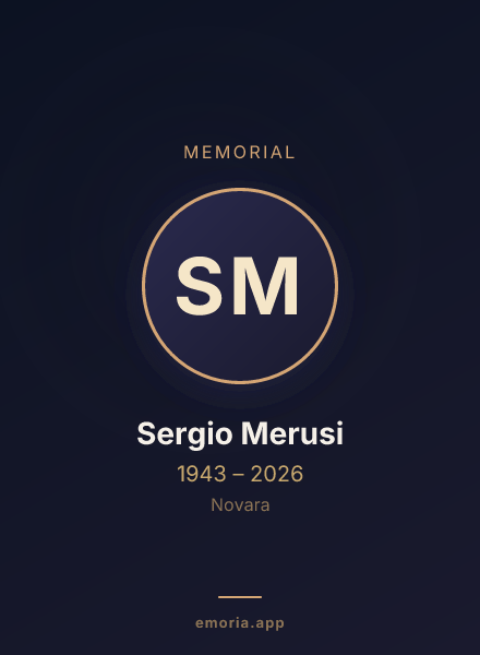 Memorial portrait of Sergio Merusi