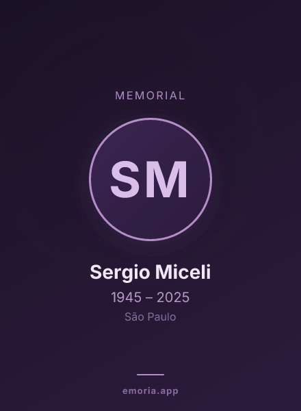 Memorial portrait of Sergio Miceli