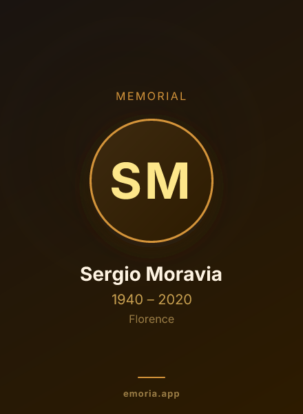 Memorial portrait of Sergio Moravia