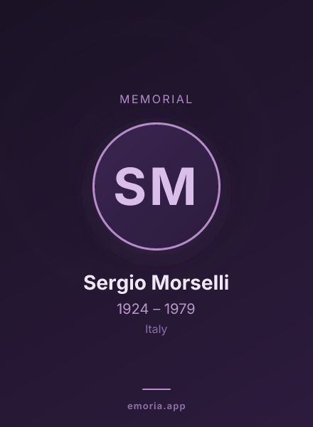 Memorial portrait of Sergio Morselli