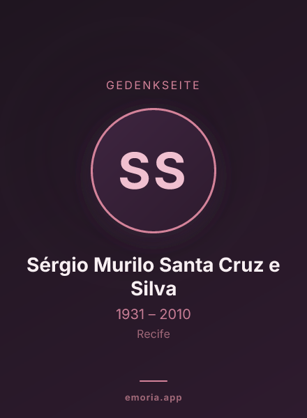 Gedenkportrait von Sérgio Murilo Santa Cruz e Silva