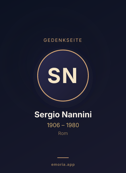 Gedenkportrait von Sergio Nannini