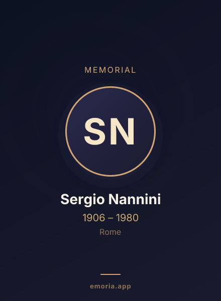 Memorial portrait of Sergio Nannini