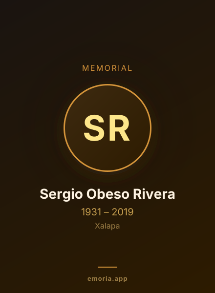 Memorial portrait of Sergio Obeso Rivera