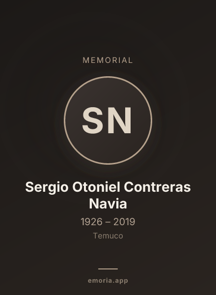 Memorial portrait of Sergio Otoniel Contreras Navia