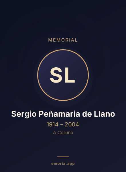 Memorial portrait of Sergio Peñamaria de Llano
