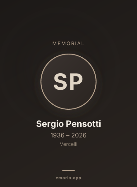 Memorial portrait of Sergio Pensotti
