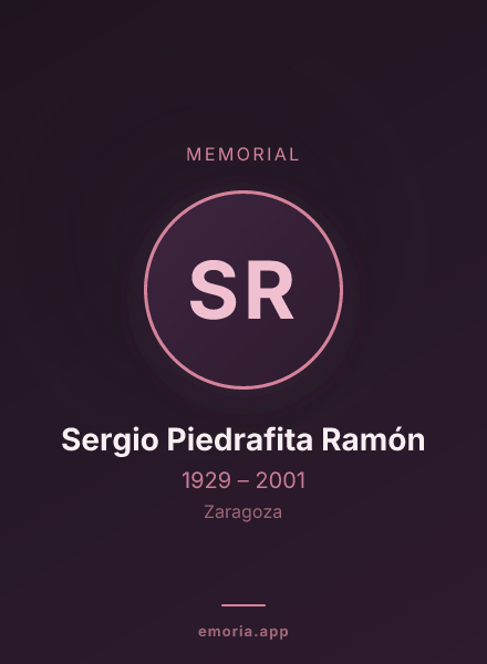 Memorial portrait of Sergio Piedrafita Ramón