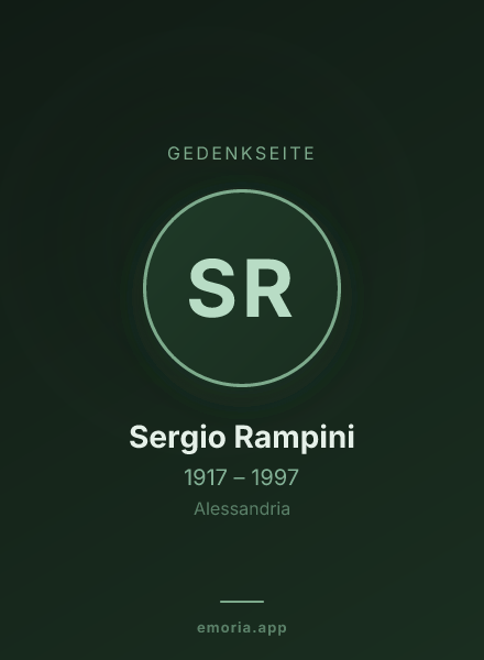 Gedenkportrait von Sergio Rampini