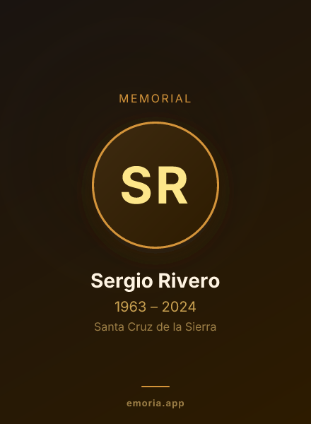 Memorial portrait of Sergio Rivero