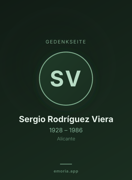 Gedenkportrait von Sergio Rodríguez Viera