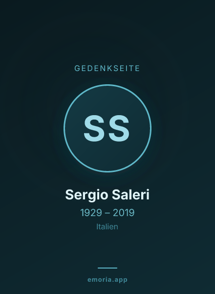 Gedenkportrait von Sergio Saleri