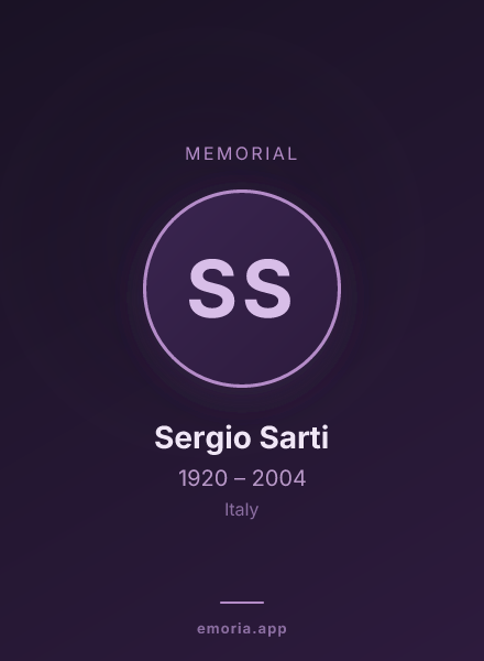 Memorial portrait of Sergio Sarti