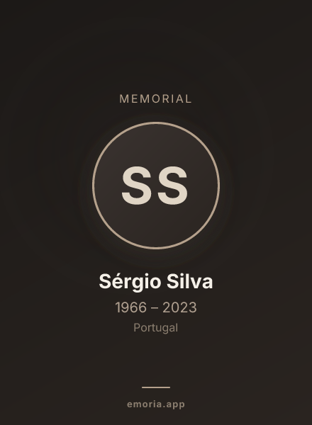 Memorial portrait of Sérgio Silva
