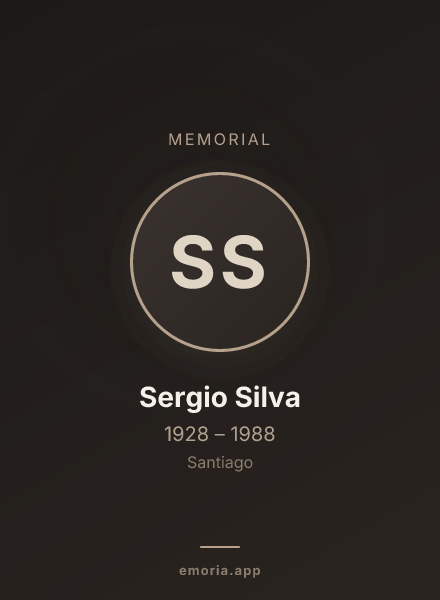 Memorial portrait of Sergio Silva