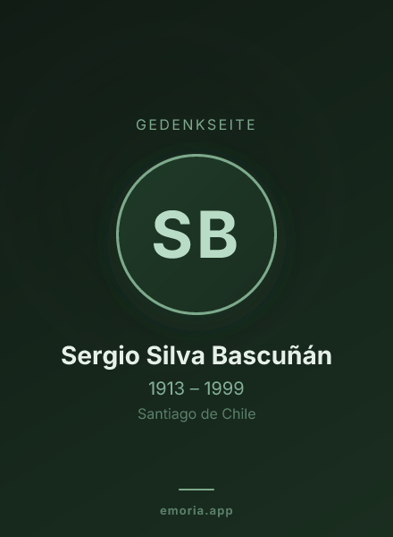 Gedenkportrait von Sergio Silva Bascuñán