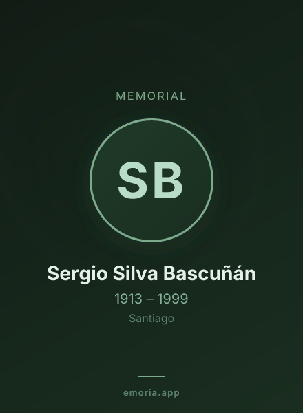 Memorial portrait of Sergio Silva Bascuñán