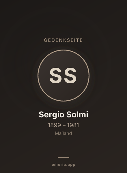 Gedenkportrait von Sergio Solmi
