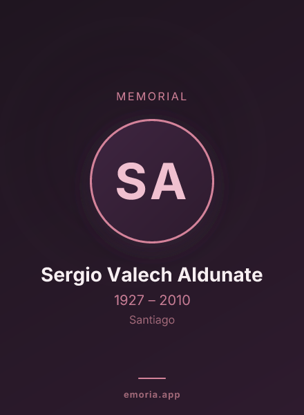 Memorial portrait of Sergio Valech Aldunate