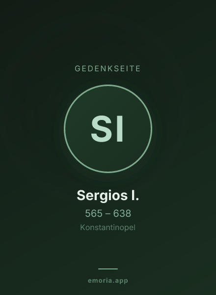Gedenkportrait von Sergios I.