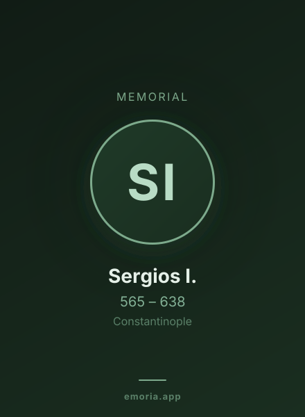 Memorial portrait of Sergios I.