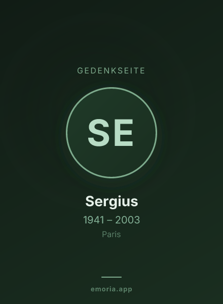 Gedenkportrait von Sergius