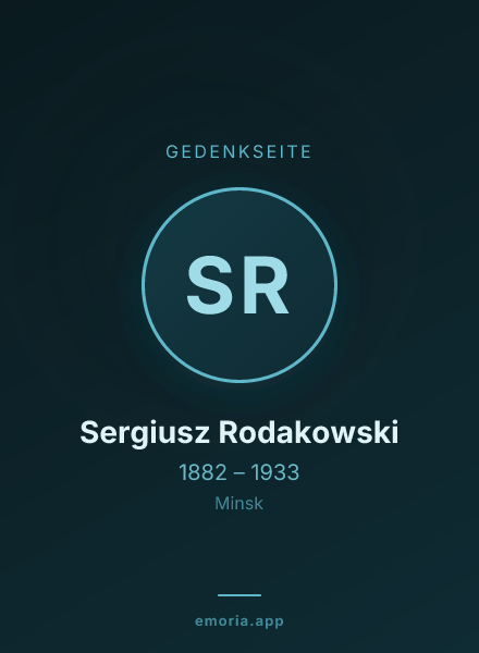 Gedenkportrait von Sergiusz Rodakowski