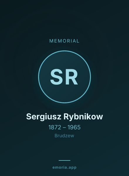 Memorial portrait of Sergiusz Rybnikow