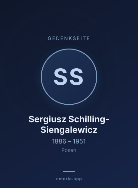 Gedenkportrait von Sergiusz Schilling-Siengalewicz