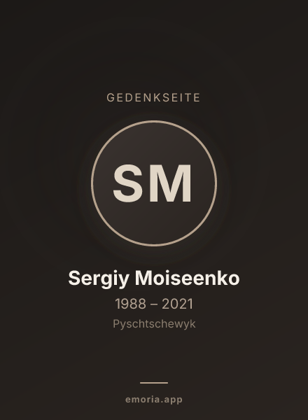 Gedenkportrait von Sergiy Moiseenko