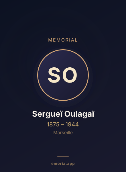 Memorial portrait of Sergueï Oulagaï
