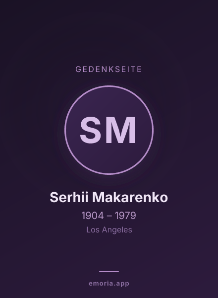 Gedenkportrait von Serhii Makarenko