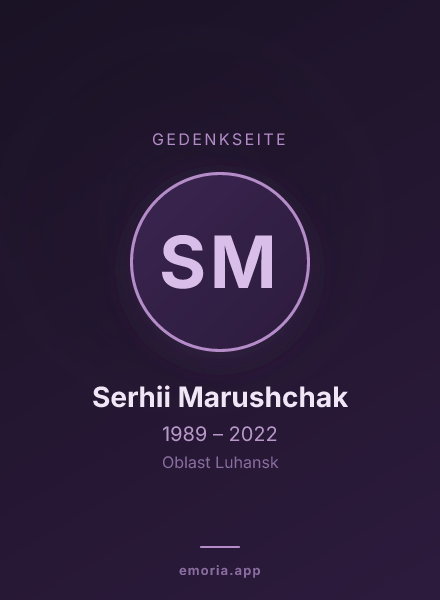 Gedenkportrait von Serhii Marushchak